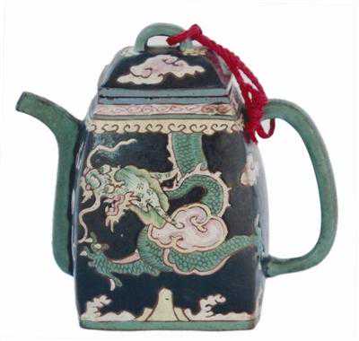 两千年的文化寄托，清朝加彩紫砂壶图文欣赏