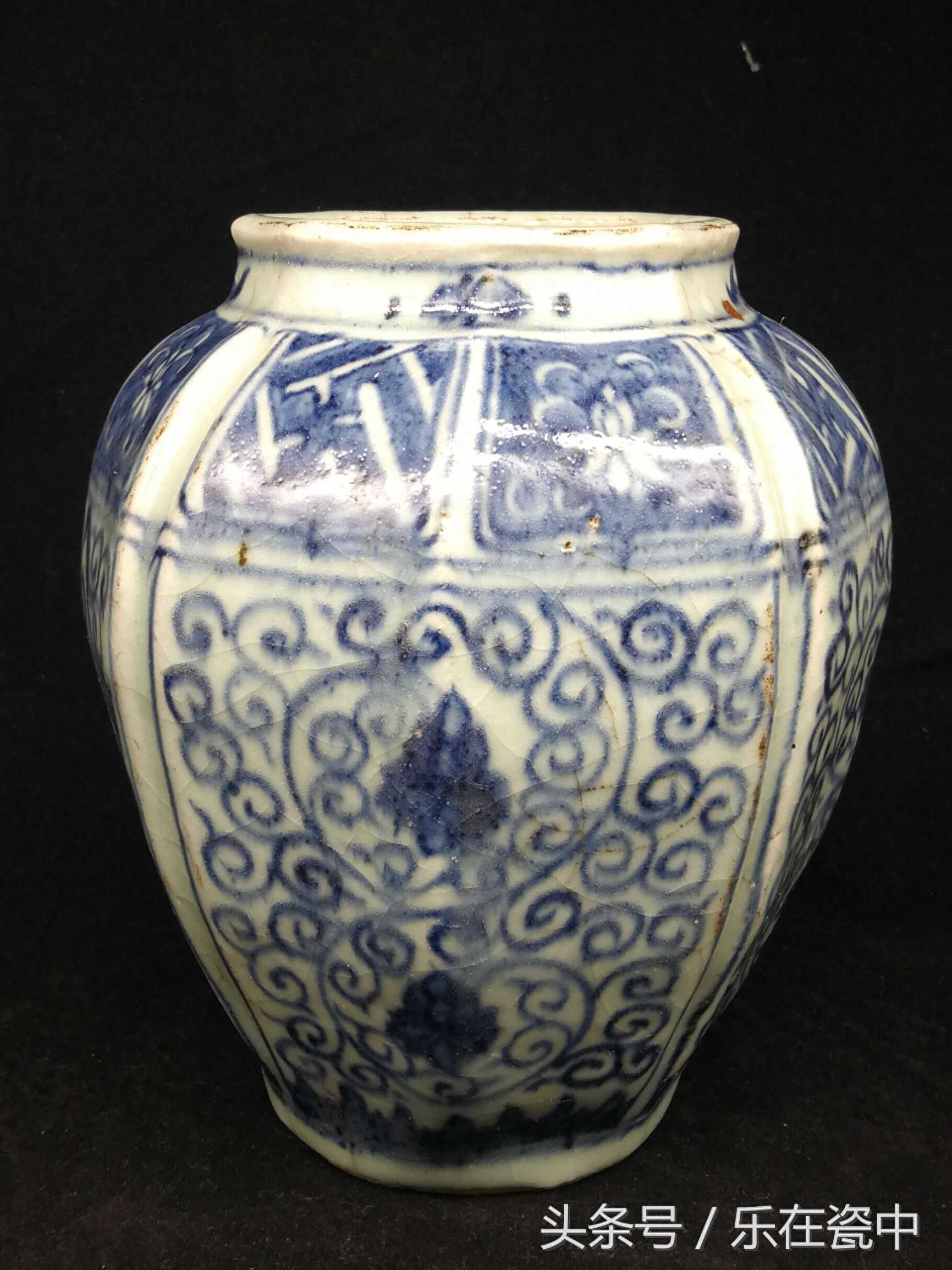 明代万历青花八棱罐，能看出写款识的匠人不认识字！