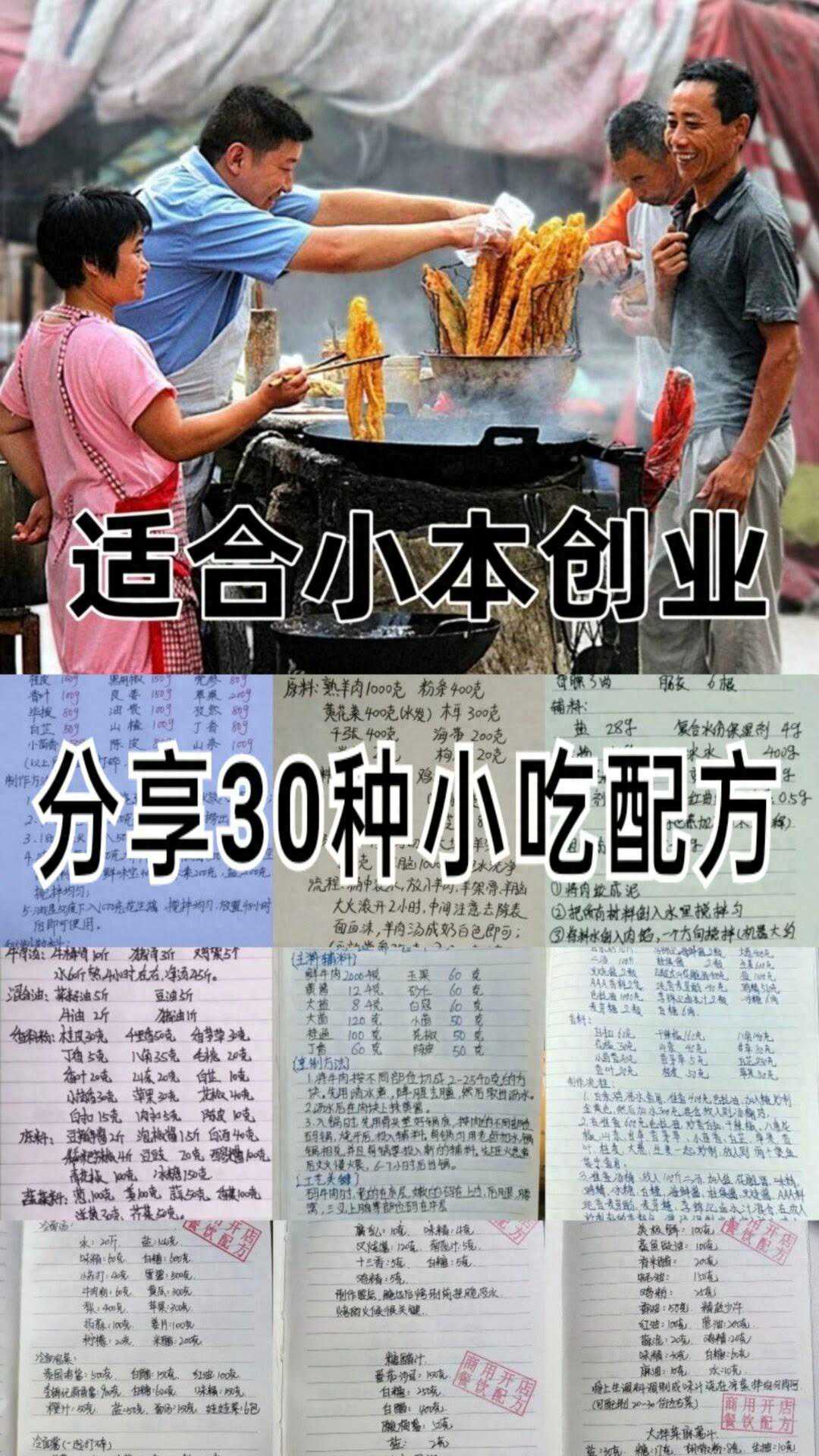 适合小本创业的15种小吃配方，配方精准到克，先收藏起来备用